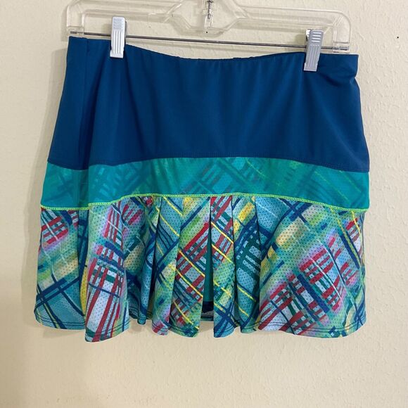 Lucky In Love Skirt Sz. L/12 Plaid Pleated Tennis Pickleball Tennis skort - Picture 1 of 13